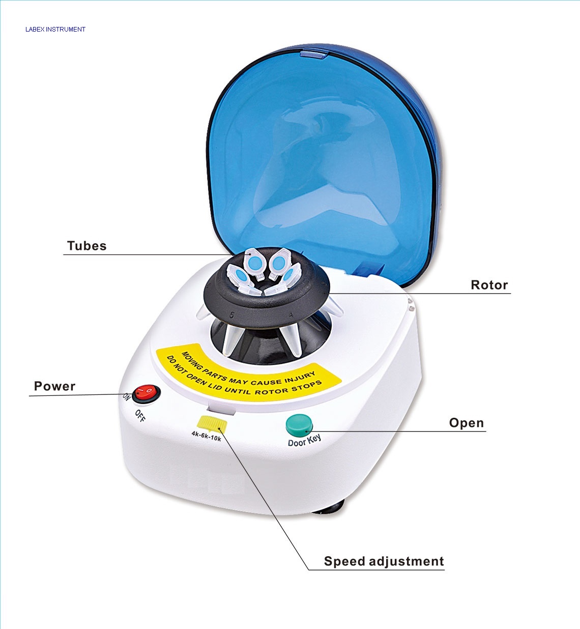 Three speed mini centrifuge